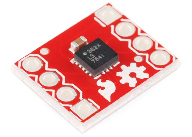 ADXL362三軸加速度センサーは±2g、±4g、±8gを測定できる