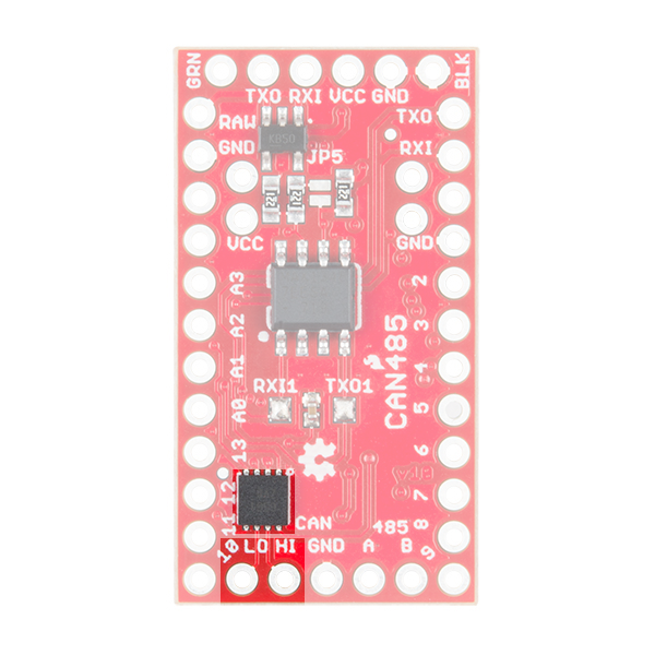 AST-CAN485の表側：CAN用ICとポート
