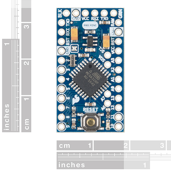 Arduino Pro Miniの寸法