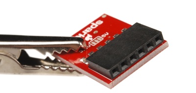 FTDI Basicボードのライトアングルのメスヘッダーピン接続