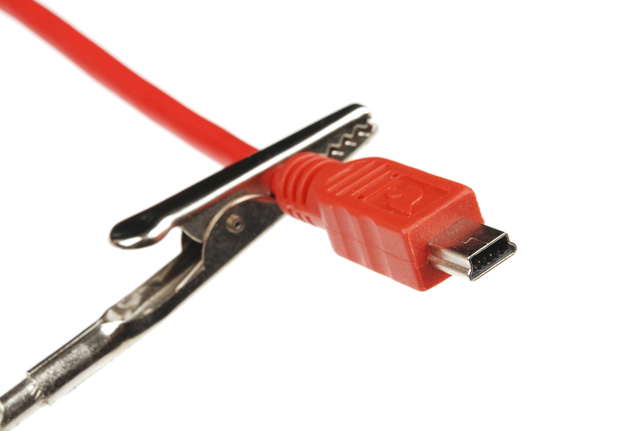 SparkFun CerberusケーブルのUSB-Miniオスコネクタ