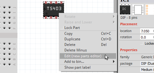 Parts Editorへ移動する