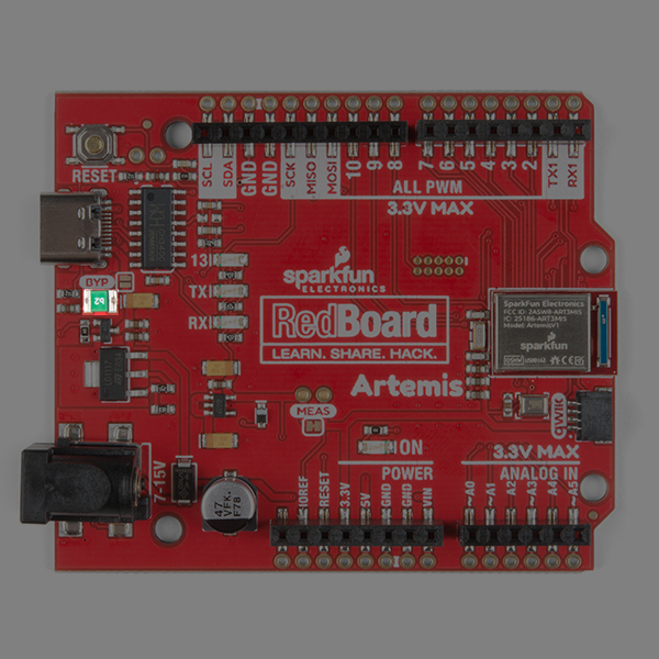 RedBoard Artemis上のPTCヒューズ