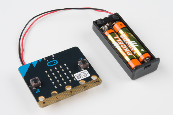 JSTコネクタ経由の2xAA電池でmicro:bitに給電する