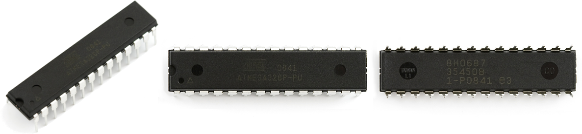 28ピンのATmega328は、DIPパッケージを採用した人気の高いマイコンの1つである（Arduinoのおかげである）