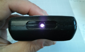 LEDが38kHzで変調されているとき、常時点灯しているように見えるが暗く見える