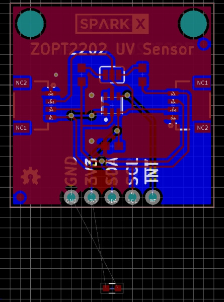 PCBの近くに追加されたフットプリントのコンデンサ