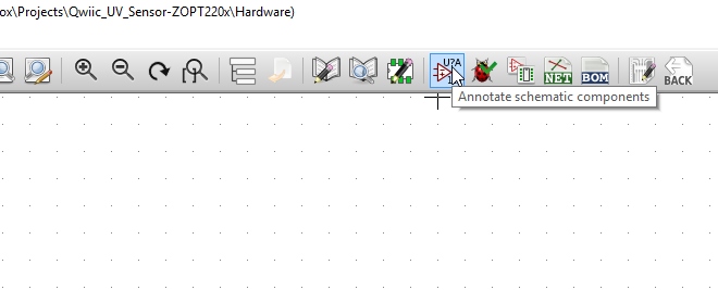 Annotate Schematicボタンをクリックする