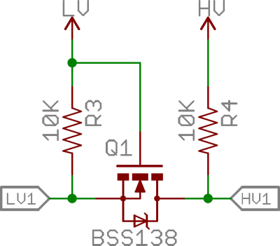 BD-LLCの4チャンネルすべてで使われている双方向レベルシフト回路