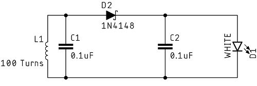 ワイヤレス電力伝送の二次側回路図