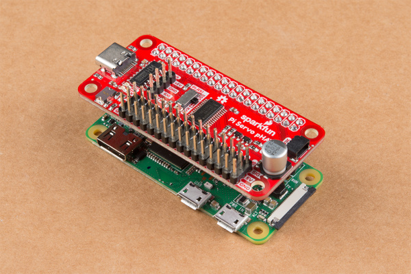 Raspberry Pi ZeroW上のPi Servo pHAT