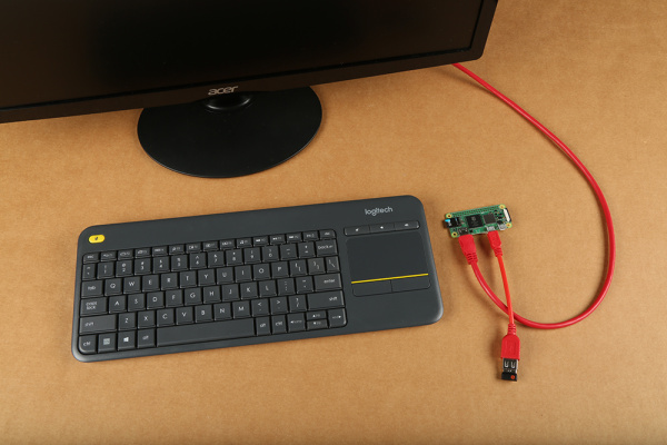 接続されたmini HDMI