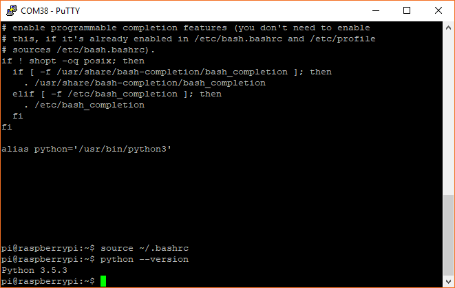 Raspberry PiでPythonのバージョンを確認する