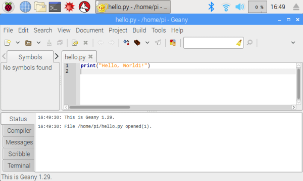 Geanyでプログラムを書く