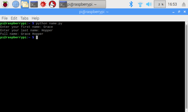 Pythonでのユーザー入力
