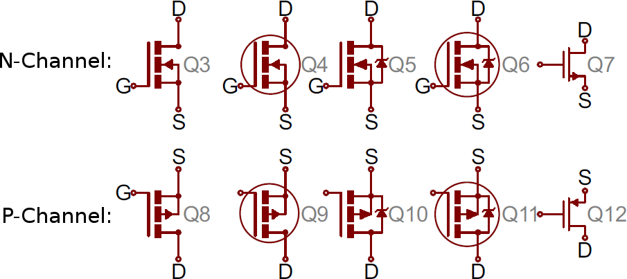 MOSFETの記号