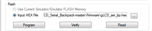 プログラマを接続してProgramをクリックする