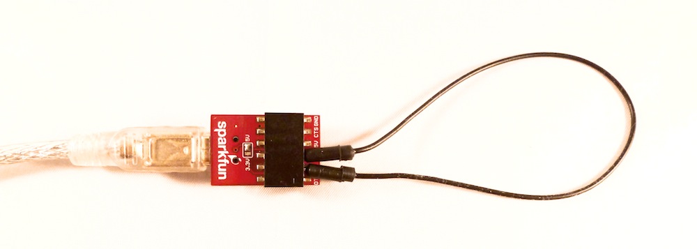 FTDI BasicのTXとRXをジャンパーで接続する