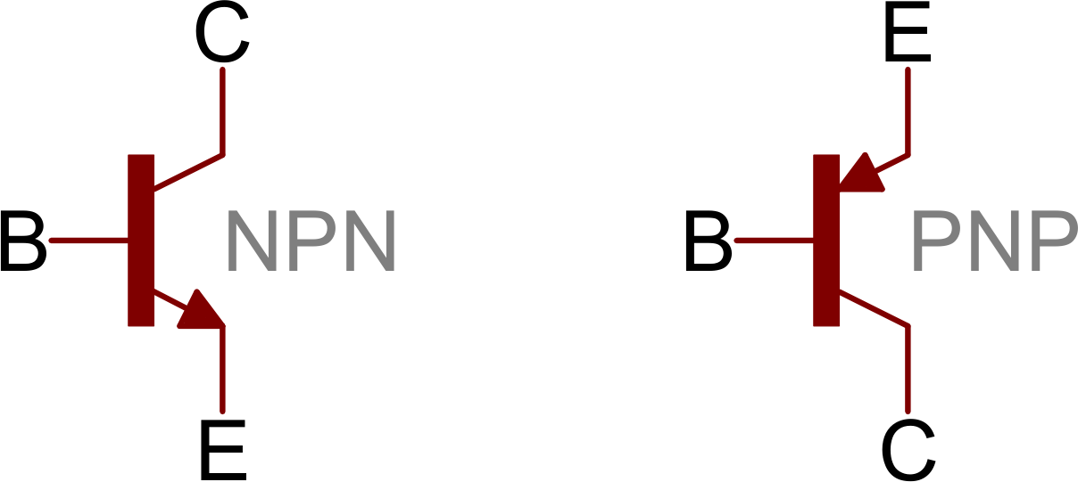 NPNとPNPの回路記号