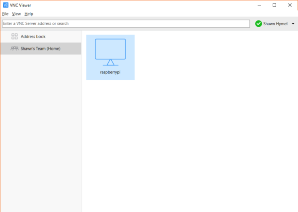 RealVNC Cloud上でRaspberry Piを見つける