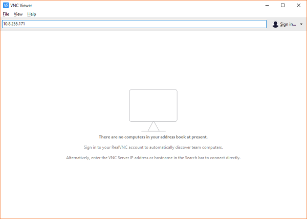RealVNC ViewerからRaspberry Piに接続する